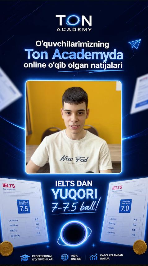 Ton Academy O'quvchilarining natijalari